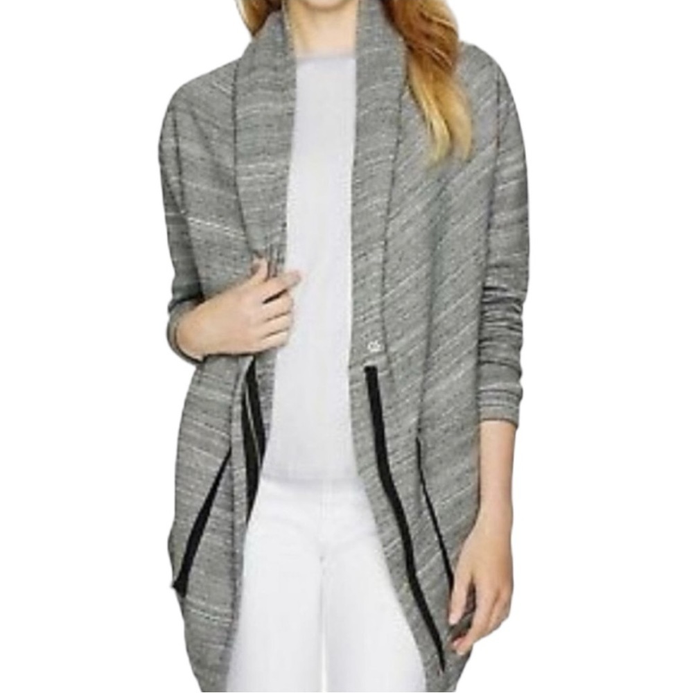Aritzia Wilfred Free Rousseau Hooded Cardigan Zipper Grey Size Small